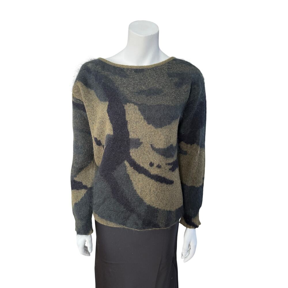 rag + bone Sweater Women's Small Camo Sinclair Wool Alpaca - Picture 6 of 6